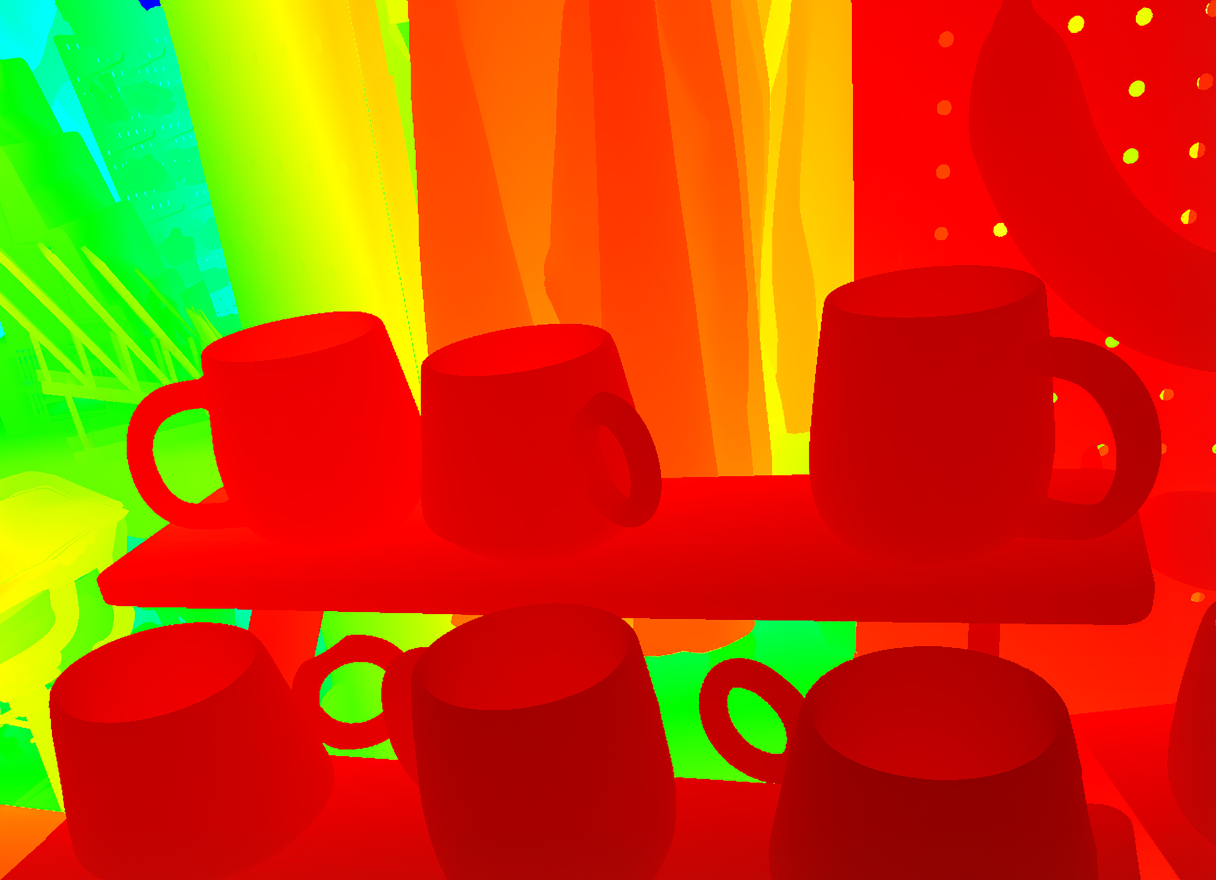 Metric depth RGB output